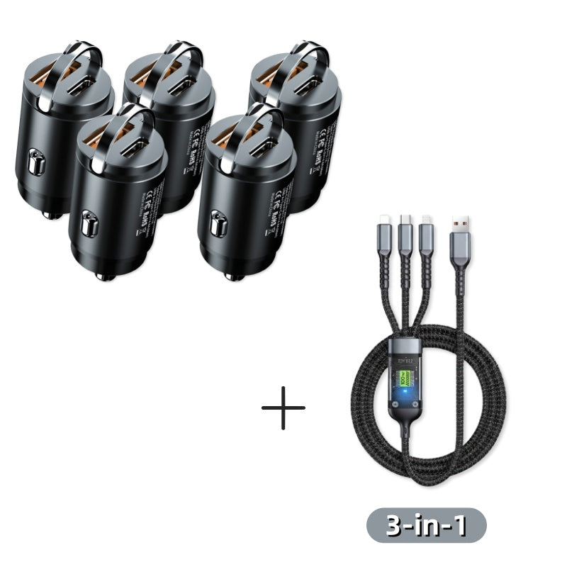 Cargador para Auto de Carga Rápida 100W, Multicompatible con USB-C