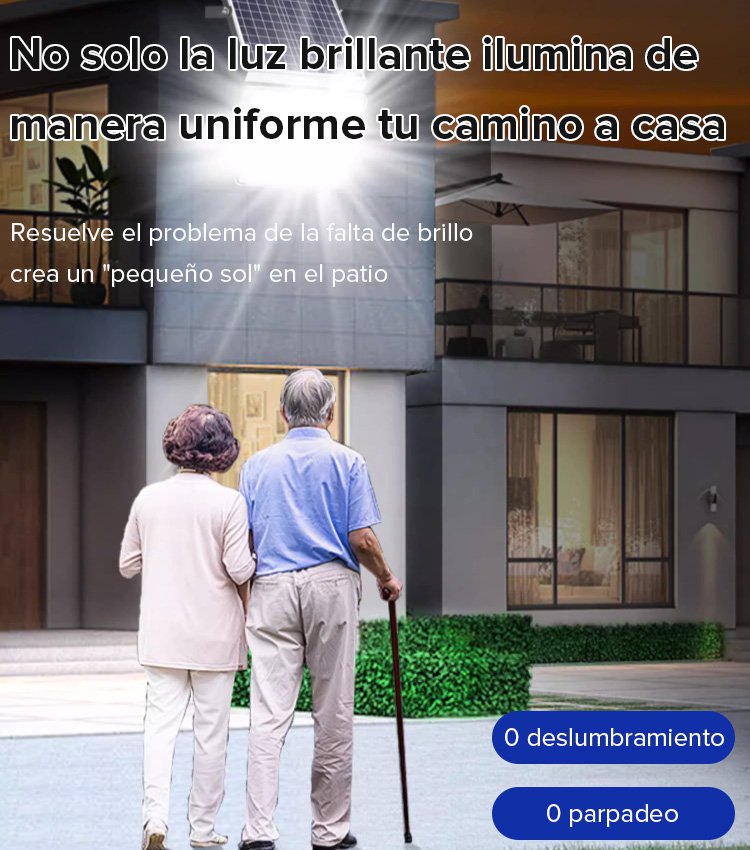 Cubre hasta 350 m² - Luz solar ultrabrillante para exteriores