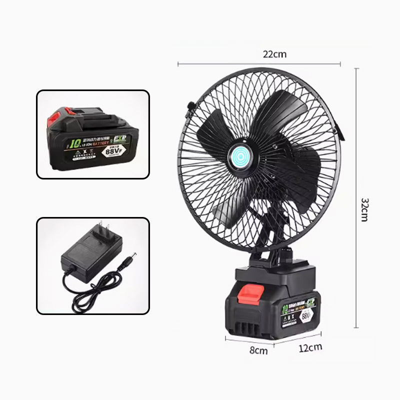 Ventilador Portátil Recargable para Camping, Inalámbrico con Batería USB