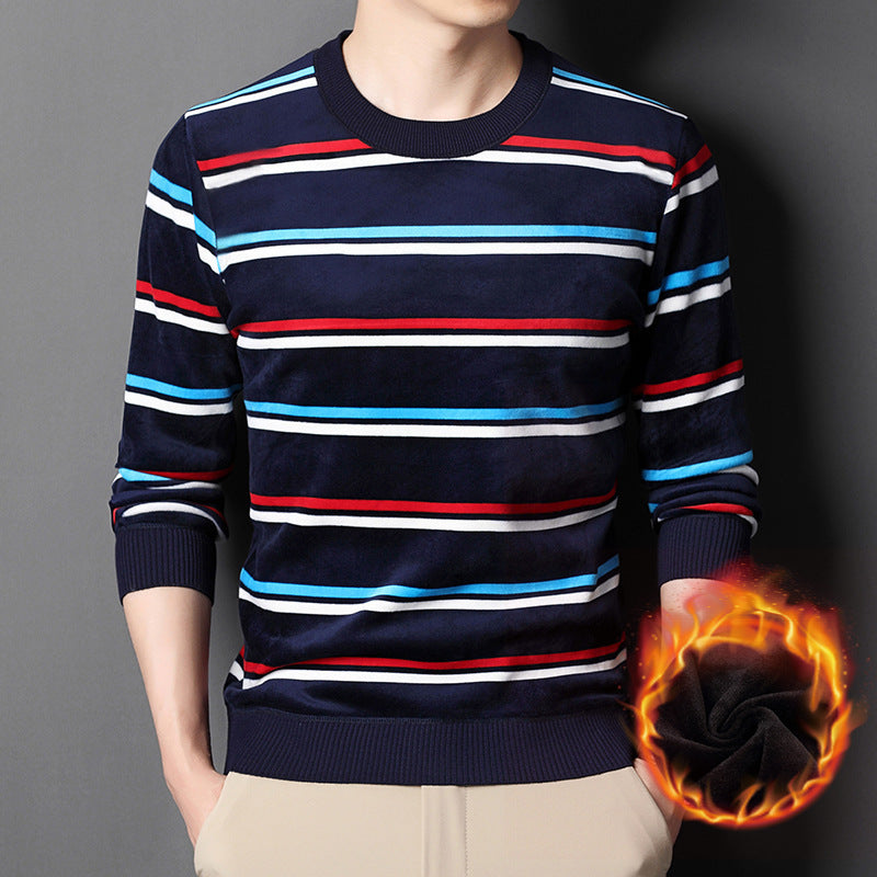 🔥50%OFF Venta de Navidad🔥Caliente de los hombres a rayas acogedor suéter de moda