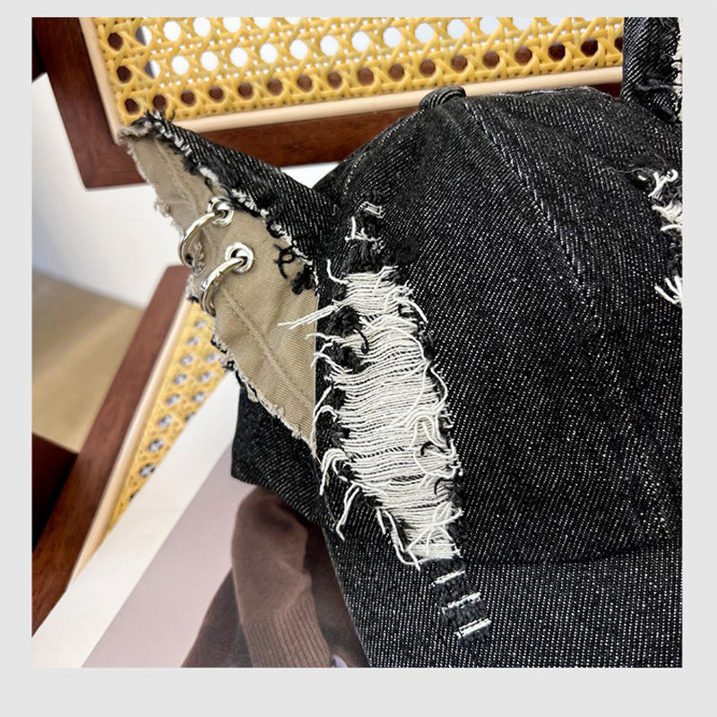 Gorra de béisbol Creative Cat Ear Distressed