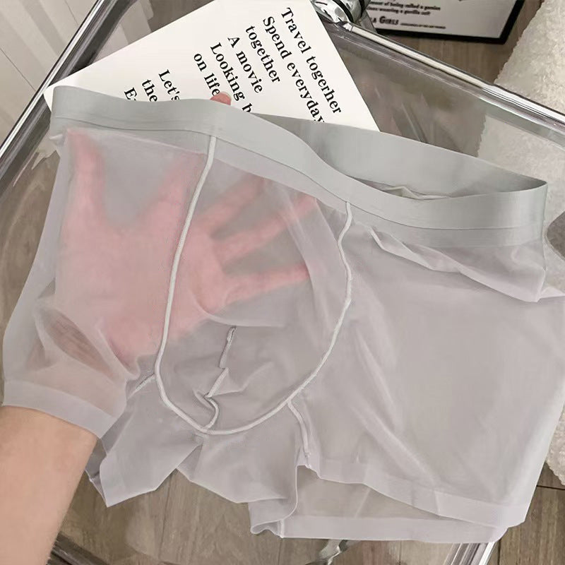 ⏳ ¡50% de descuento por tiempo limitado! 💥Boxers transparentes de seda de hielo para hombre(Cuanto más compres, mayor será el descuento)
