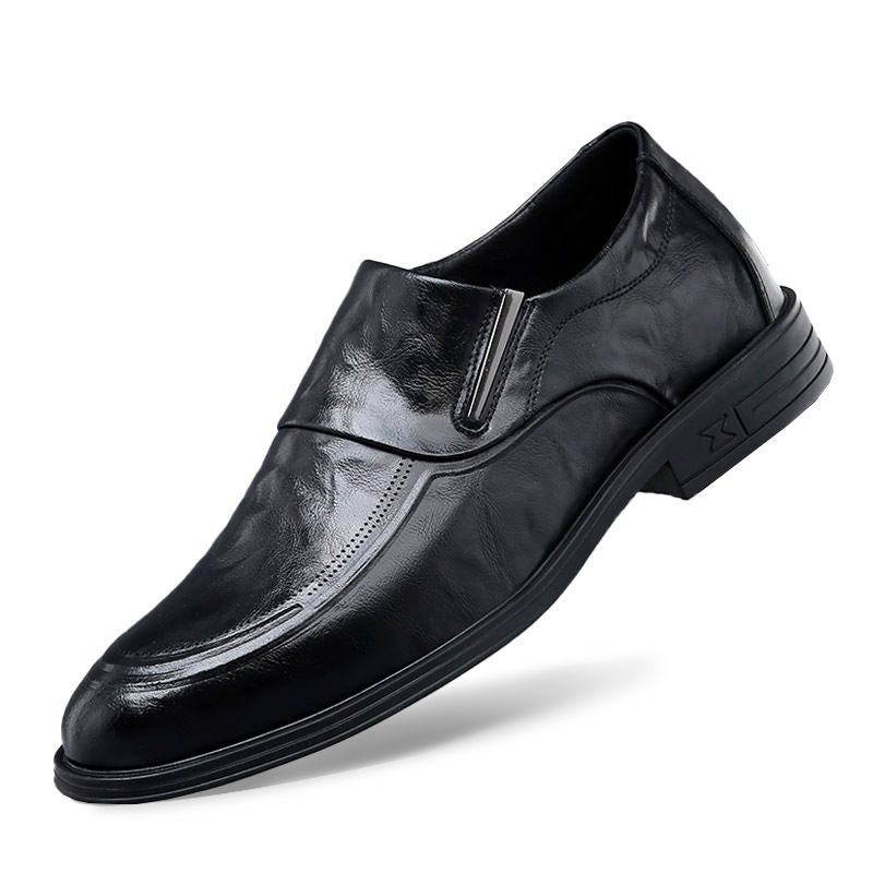 Zapatos de negocios casuales para hombres de cuero de vaca