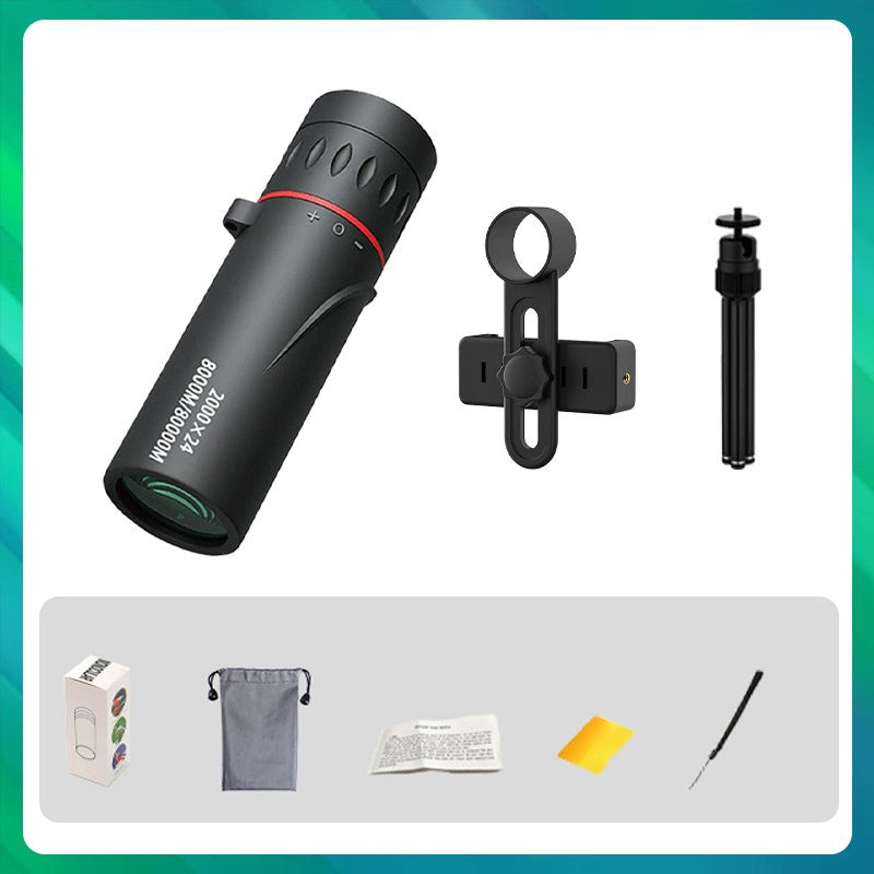 🔭 ¡50% DE DESCUENTO POR TIEMPO LIMITADO! ✨ Telescopio Monocular Portátil para Exteriores - 12x50 Alta Definición con Adaptador para Smartphone para Aventuras 🌄📱