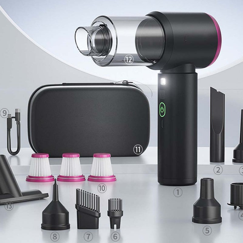 Kit de Aspiradora de Mano Inalámbrica para Auto