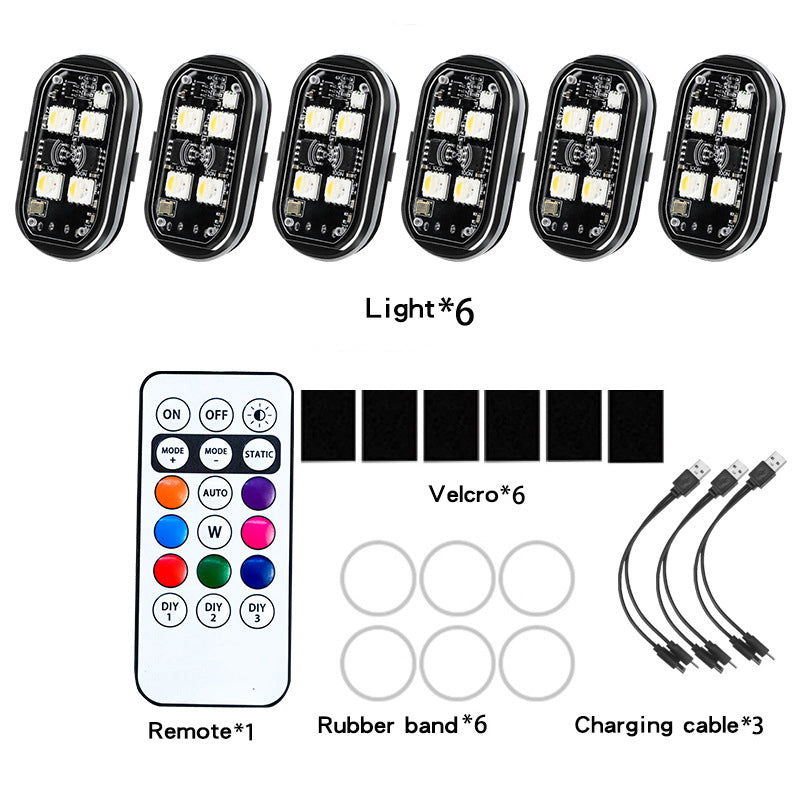 Luz LED de Advertencia Portátil para Auto con Control Remoto