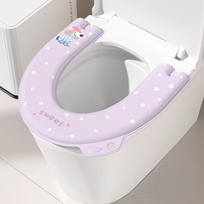 Funda impermeable estampada para asiento de inodoro del hogar