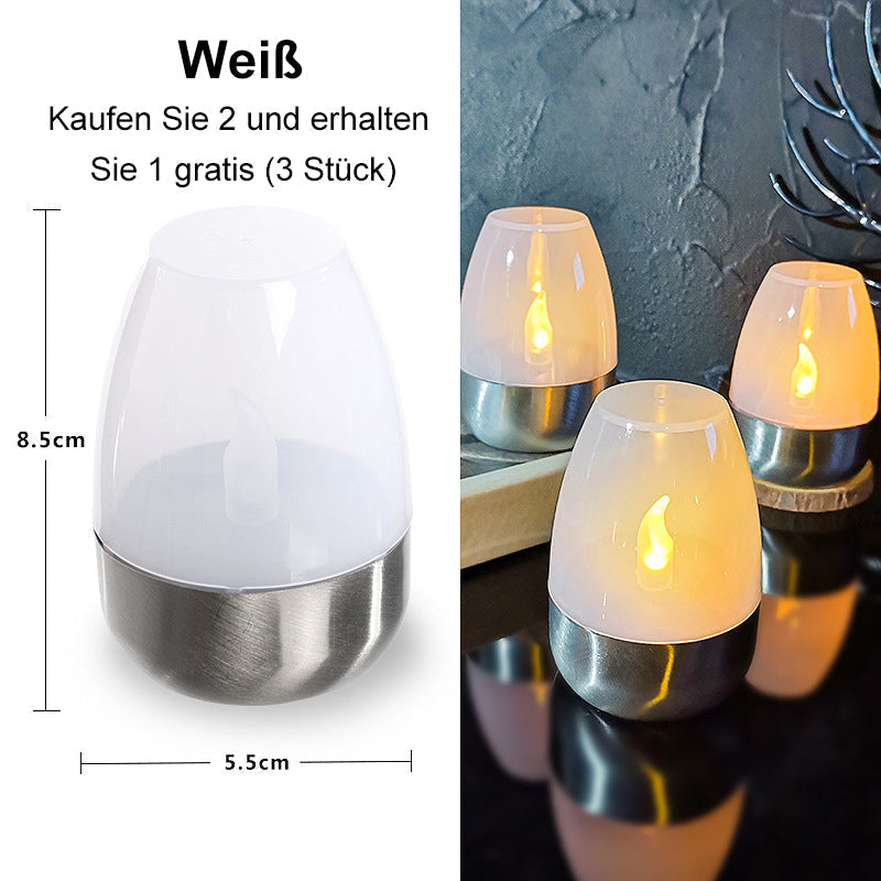 🕯️ ¡COMPRA 2 Y LLÉVATE 1 GRATIS! ☀️ Paquete de 6 lámparas de mesa LED solares – Sin llama y resistentes al agua, encendido/apagado automático con sensor de anochecer para jardín y fiestas