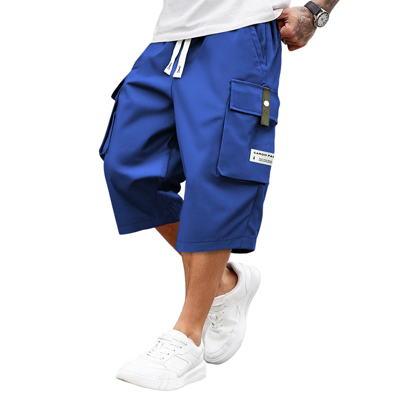 Pantalones Capri de Carga para Hombre con Cordón - Casuales y Cómodos