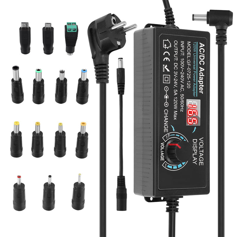 Adaptador de Corriente Universal Ajustable 3V-24V 3A AC/DC