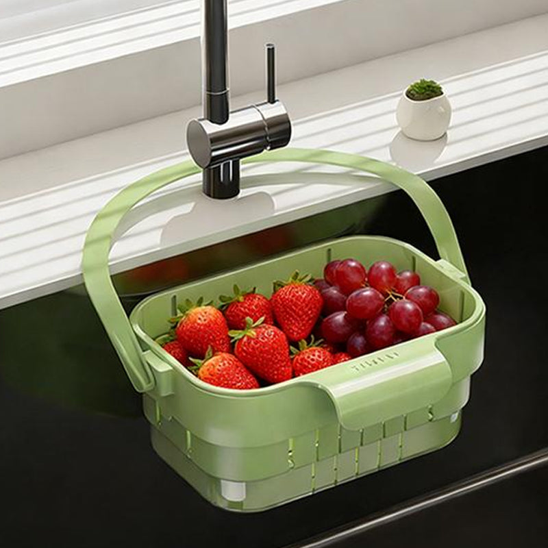 Cesta coladora plegable para grifo y fregadero