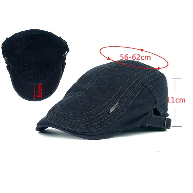 Gorra plana ajustable y transpirable para hombre