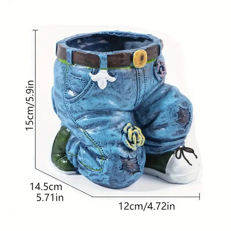 Maceta Creativa en Forma de Jeans 3D