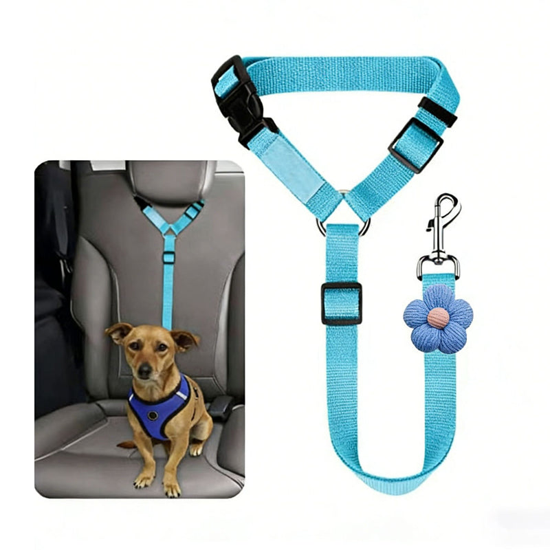 Cinturón de seguridad para coche 2 en 1 para perros y correa de paseo