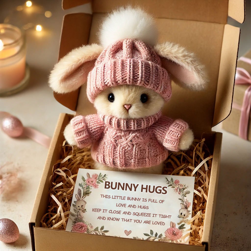 🔥Último día: COMPRA 3 Y LLEVA 1 GRATIS - Abrazo de Conejito🐇Hecho a mano, Regalo Lindo de Pascua🎁