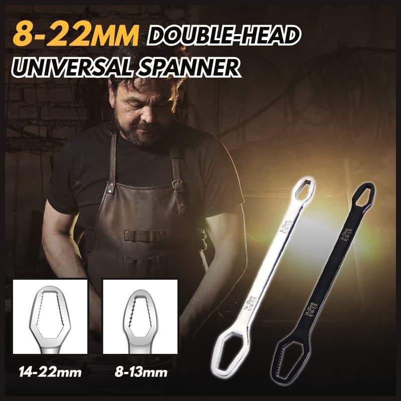 🛠️ 50% DE RÉDUCTION ! 🔧 Clé à Double Face Universelle - Ajustement Automatique aux Écrous de 6 à 19 mm, Poignée Antidérapante ⚙️✨