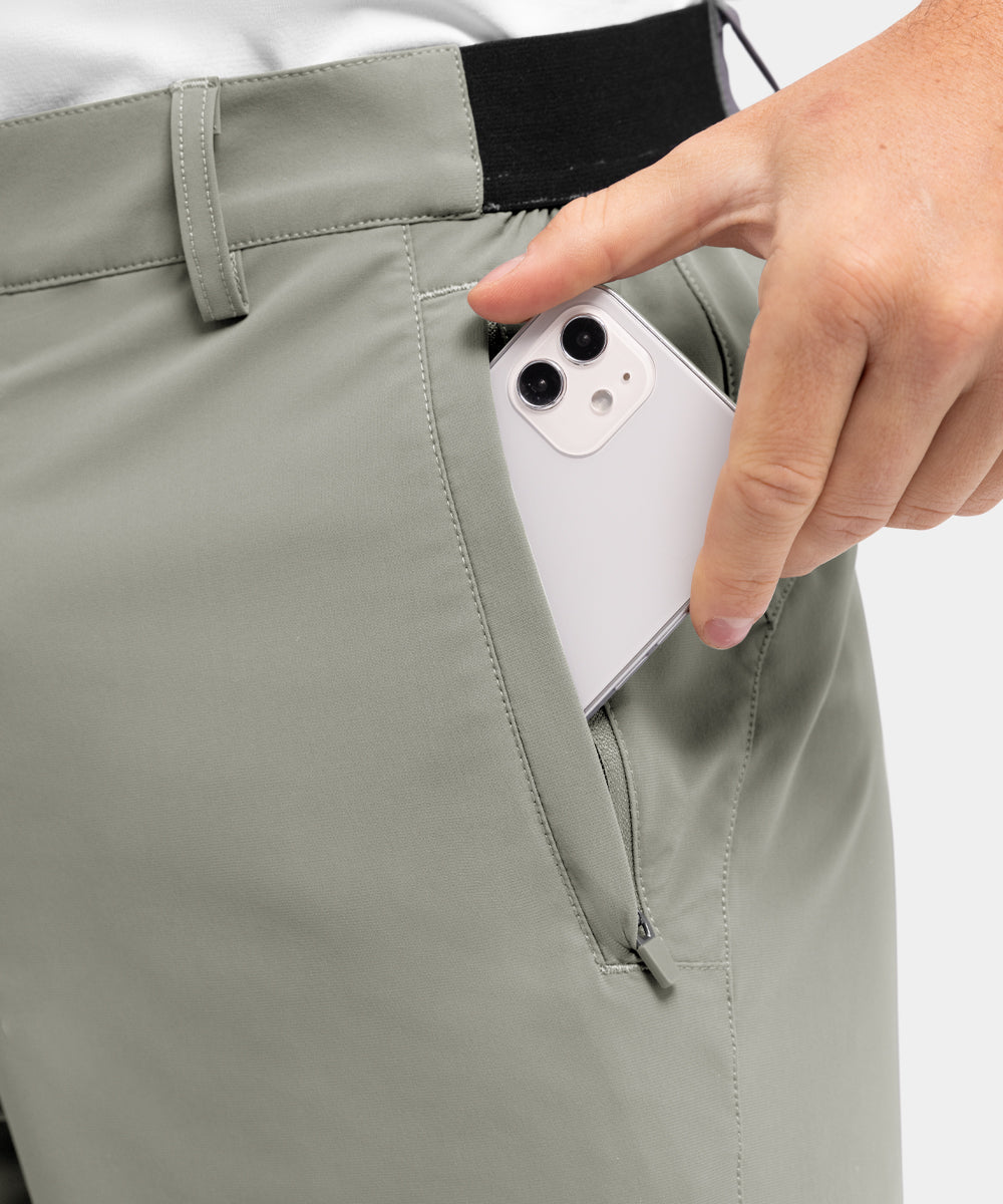 Shorts para Hombre Elásticos de Secado Rápido para Golf y Trabajo Casual