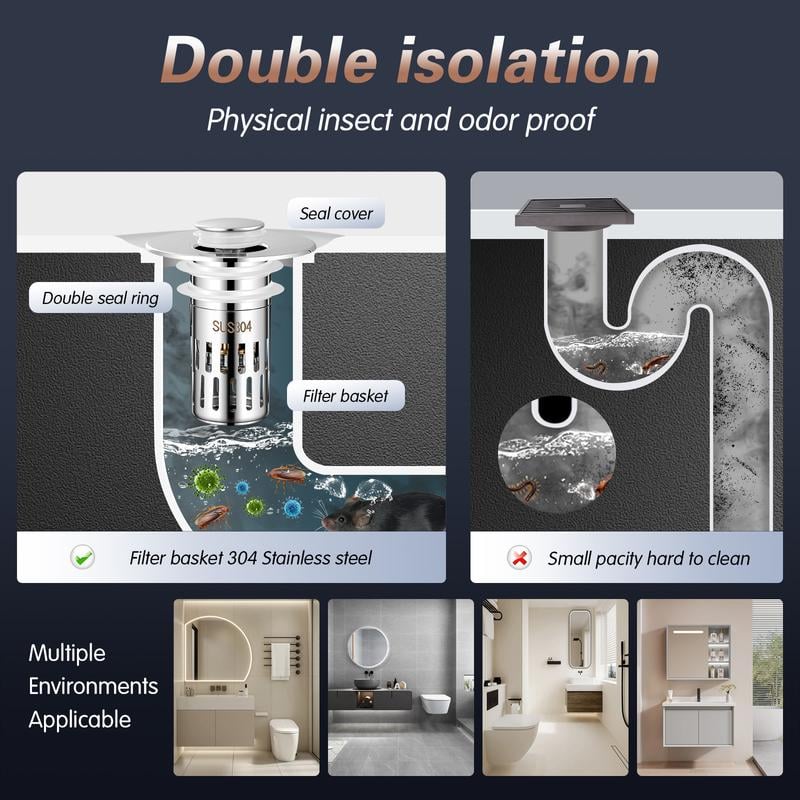 💥COMPRE 1 y llévese 1 GRATIS💥Colador universal de acero inoxidable para desagües