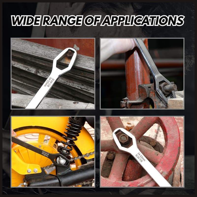 🛠️ 50% DE RÉDUCTION ! 🔧 Clé à Double Face Universelle - Ajustement Automatique aux Écrous de 6 à 19 mm, Poignée Antidérapante ⚙️✨