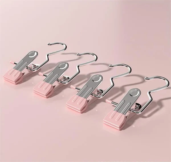💥Anti-óxido Clip Ahorro de espacio Clothespin Sombrero Pantalones Almacenamiento Colgar Gancho de viaje