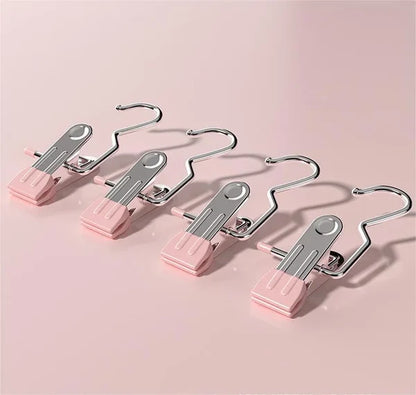 💥Anti-óxido Clip Ahorro de espacio Clothespin Sombrero Pantalones Almacenamiento Colgar Gancho de viaje