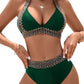 🔥Last Day Promotion 50% OFF🔥Sexy V-neck Women's Holiday Swimsuit With Wavy Pattern