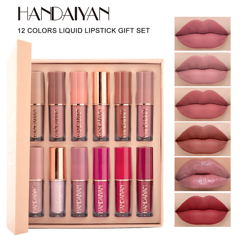✨2023 nuevo estilo-💄12 colores lápiz labial líquido regalo set💝