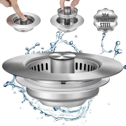 🎁Hot Sale 49% OFF⏳Nuevo colador de desagüe con núcleo de rebote para fregadero mejorado