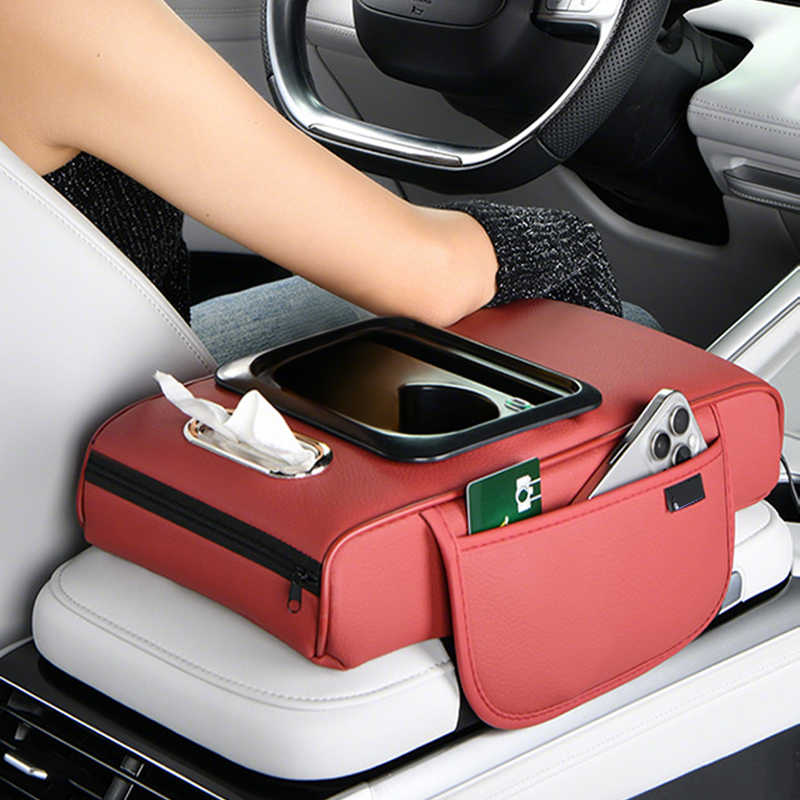 🚗Caja de almacenamiento en el reposabrazos con iluminación ambiental LED (50 % DE DESCUENTO)
