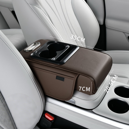 🚗Caja de almacenamiento en el reposabrazos con iluminación ambiental LED (50 % DE DESCUENTO)