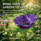 Flor de metal con bebedero para pájaros – ¡Hermosa decoración de jardín en uno!