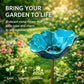 Flor de metal con bebedero para pájaros – ¡Hermosa decoración de jardín en uno!