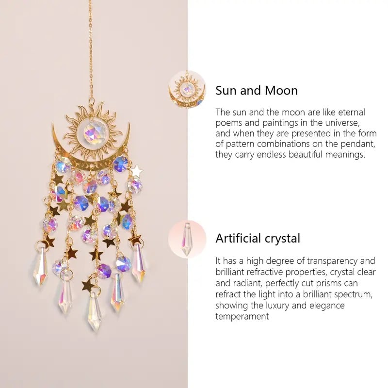✨ Crystal Sun Catcher, lndoor Decoración al aire libre para la ventana Dormitorio Patio Garden
