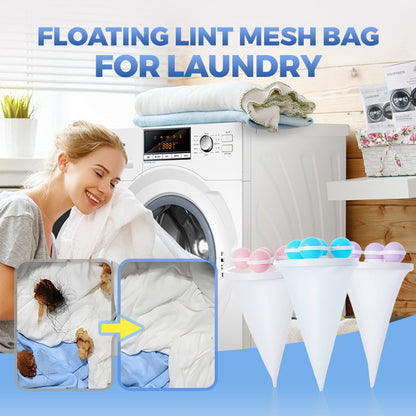 🎉¡Oferta especial! 50% de descuento🎉 Bolsa de malla flotante para pelusa de lavandería. Filtro de malla flotante para eliminar el pelo (¡Compra más y recibe más!)