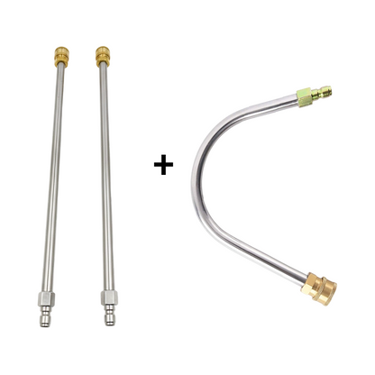 💦 Juego de Varillas Extensibles para Limpieza de Alta Presión – Acero Inoxidable, Latón, 4000 PSI, Conexión Rápida 1/4", Varilla en U, 6 Boquillas, Limpieza de Canaletas