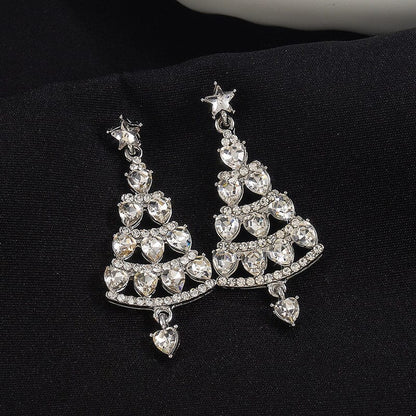 Pendientes Árbol de Navidad Brillante