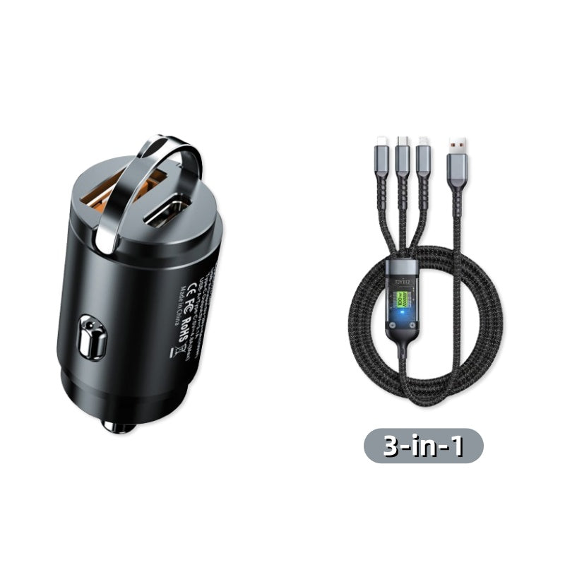 Cargador para Auto de Carga Rápida 100W, Multicompatible con USB-C