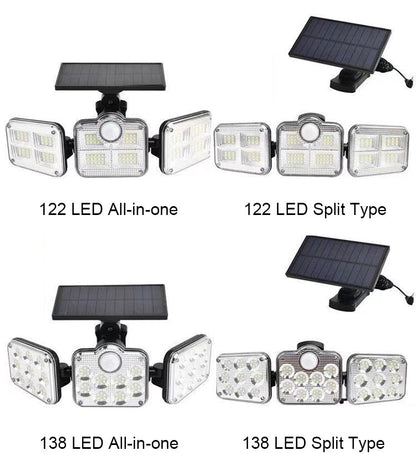 🔥50% de descuento en venta🔥Aplique solar de inducción LED de tres cabezales