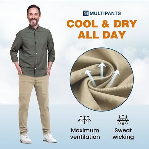 🥰 MultiPants - Pantalones cargo multibolsillos de gran elasticidad y durabilidad