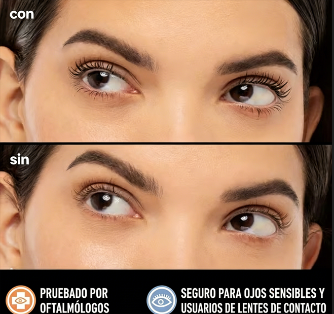 Máscara de pestañas para volumen, longitud y a prueba de manchas