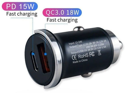 Cargador para Auto de Carga Rápida 100W, Multicompatible con USB-C