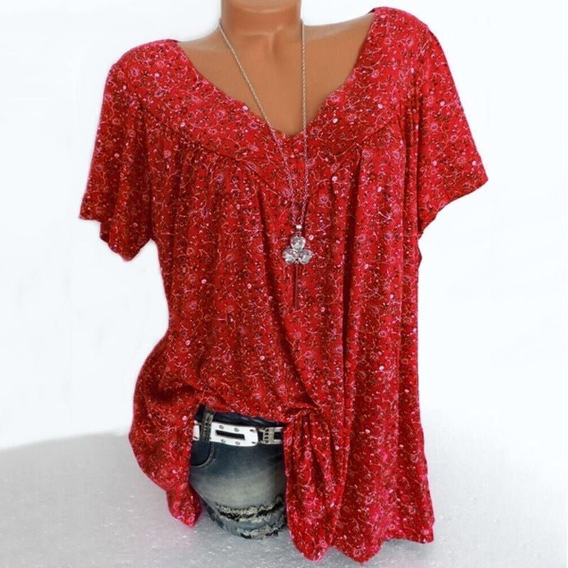 👕 Camiseta de Manga Corta con Estampado de Moda de Verano – Estilo Fresco y Moderno para Todos los Días ☀️✨