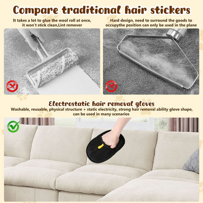 🔥Compra ahora y disfruta de un 50 % de descuento🔥🐾🧤 Guantes electrostáticos para eliminar el pelo de mascotas: eficaces por ambos lados, de silicona suave, lavables y reutilizables (¡versátiles para el hogar y el coche!).