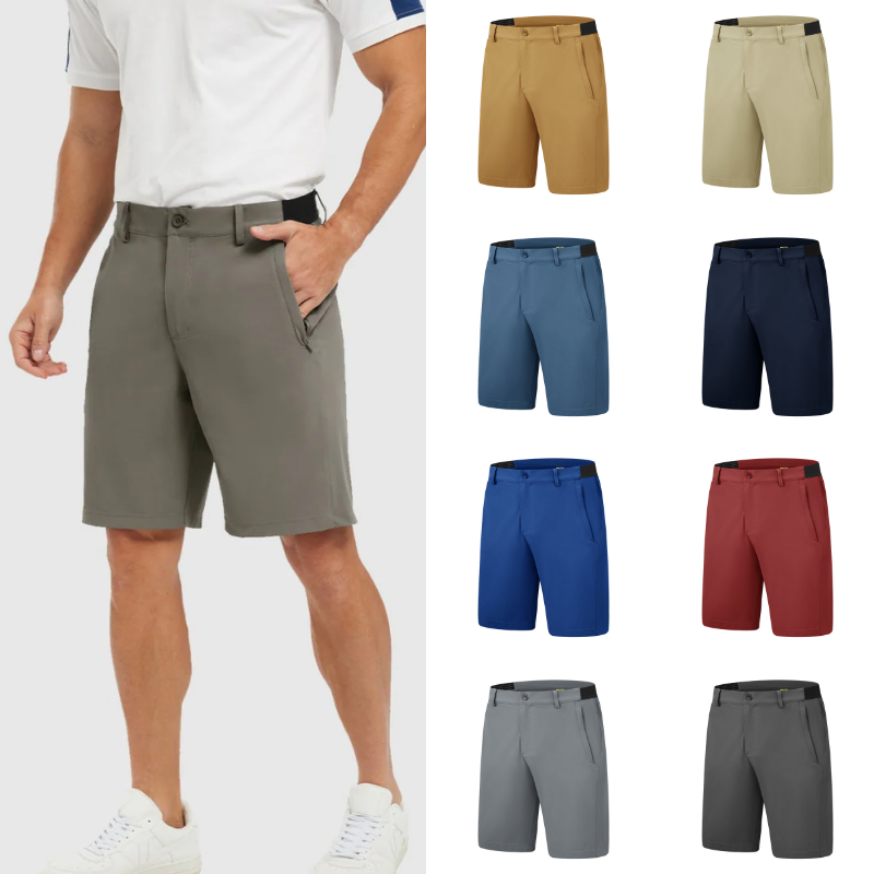 Shorts para Hombre Elásticos de Secado Rápido para Golf y Trabajo Casual