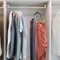 Organizador de Leggings para Clóset, Gancho Metálico para Pantalones de Yoga con Recubrimiento de Goma