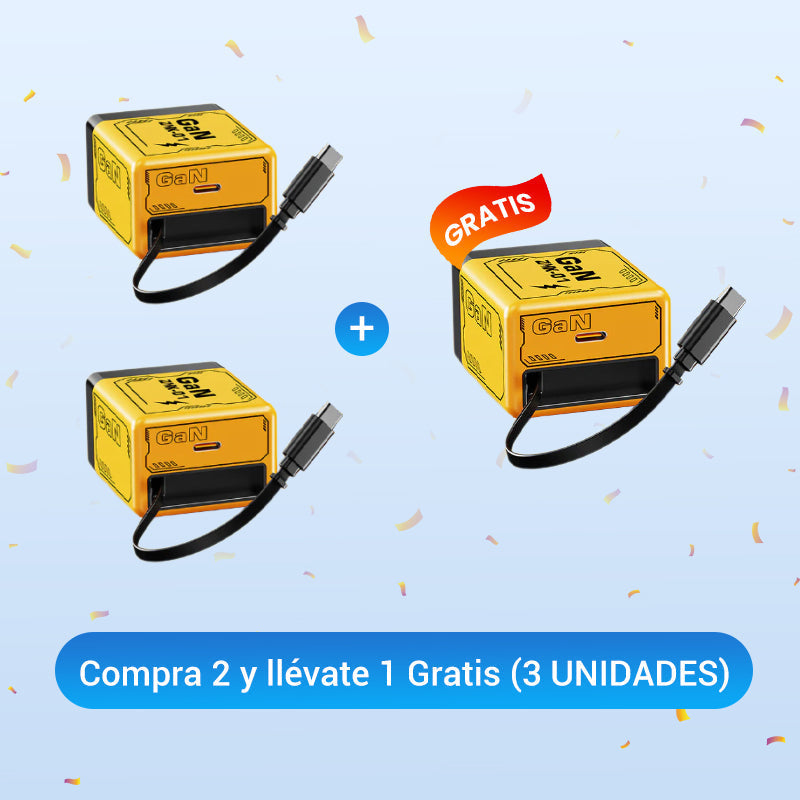 ⏳Especial por tiempo limitado⏰Adaptador de carga rápida con cable y conector tipo C retráctil