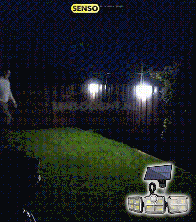 🔥50% de descuento en venta🔥Aplique solar de inducción LED de tres cabezales