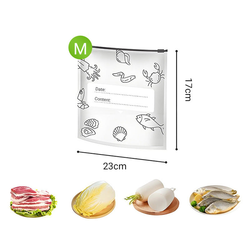 🔥Éxito de ventas mundial🍗 ¡Oferta por tiempo limitado! Compra 2 y llévate 1 gratis🥦Bolsas de almacenamiento reutilizables con cierre hermético de papel de aluminio.