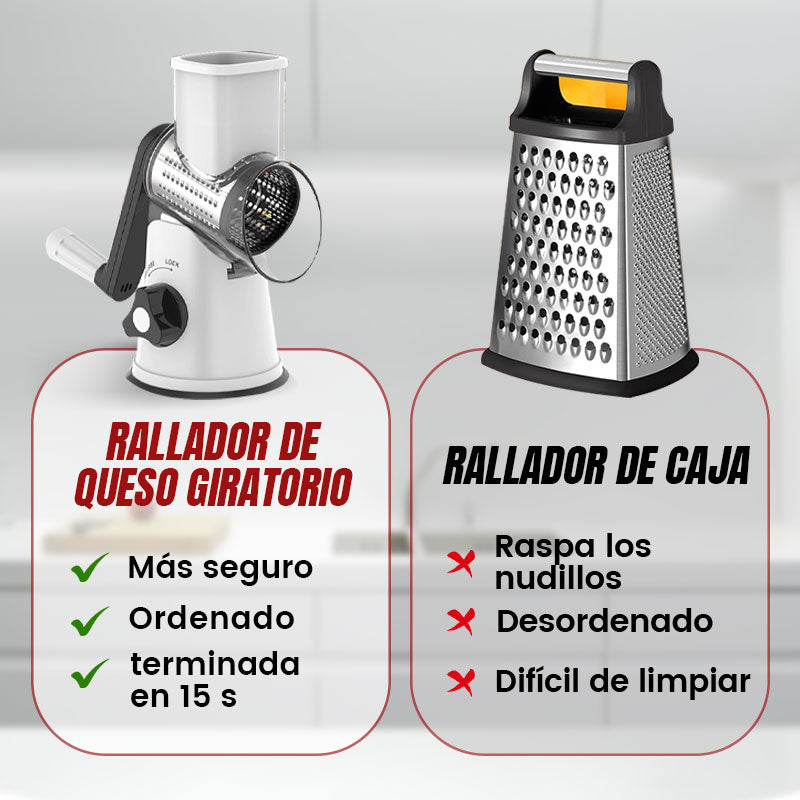 🔥 2025 Venta de cocina 🔥 Rallador manual multifuncional giratorio y picadora 🚀🥕