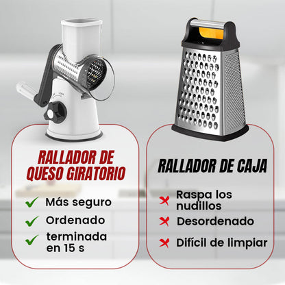 🔥 2025 Venta de cocina 🔥 Rallador manual multifuncional giratorio y picadora 🚀🥕